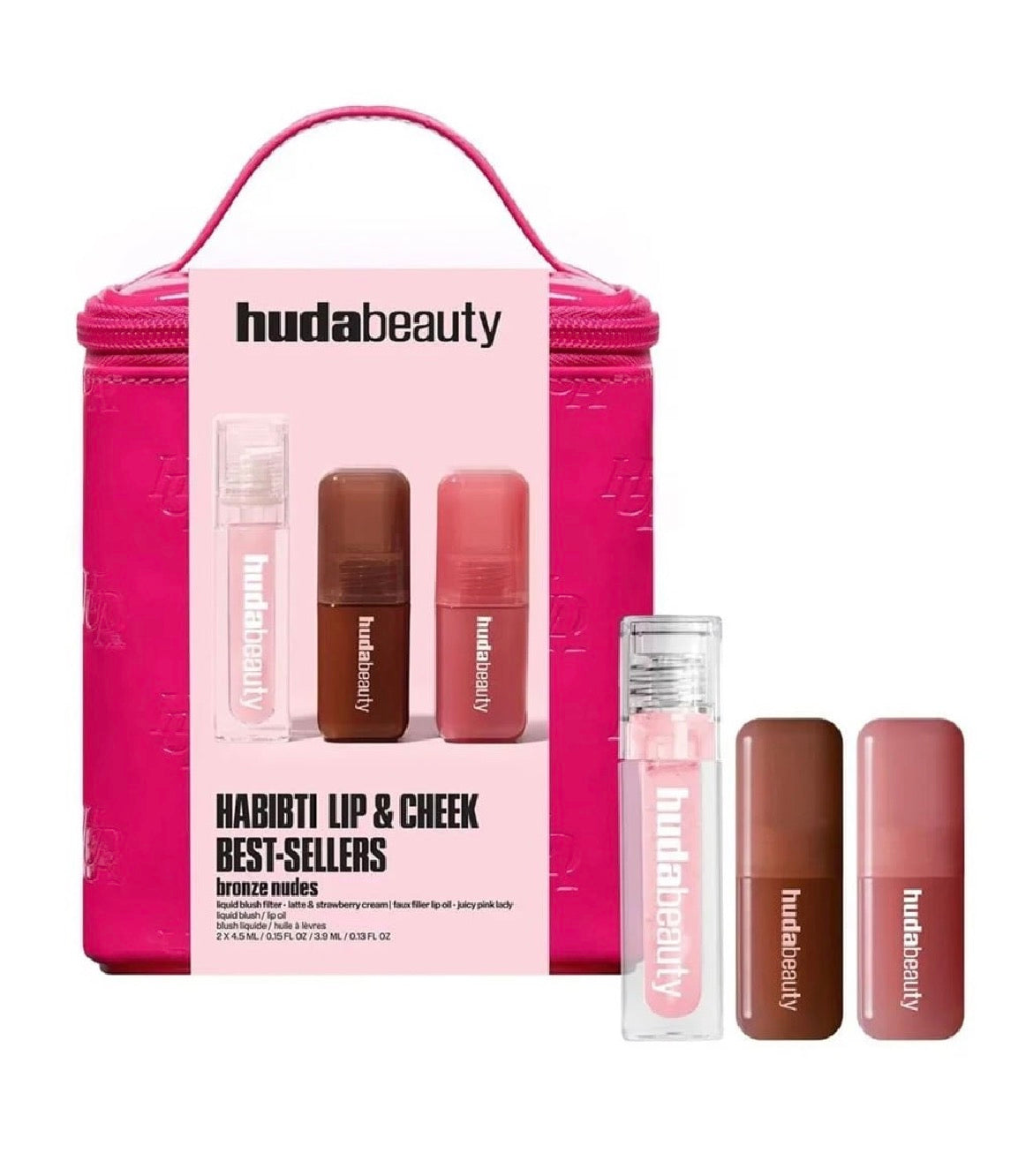 Huda Beauty Habibti Lip & Cheek Best Sellers Set (3 Pieces)