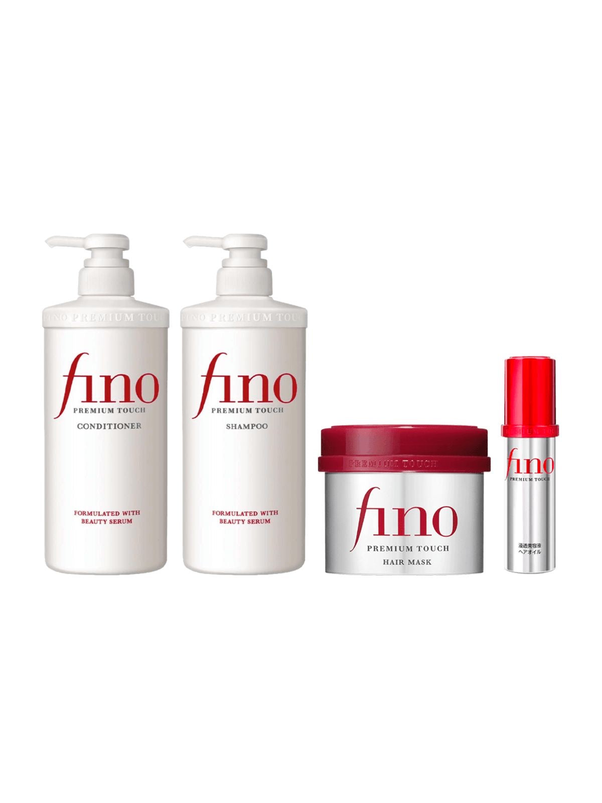 Fino Premium Touch Hair Care Set – Shampoo, Conditioner, Hair Mask & Hair Oil